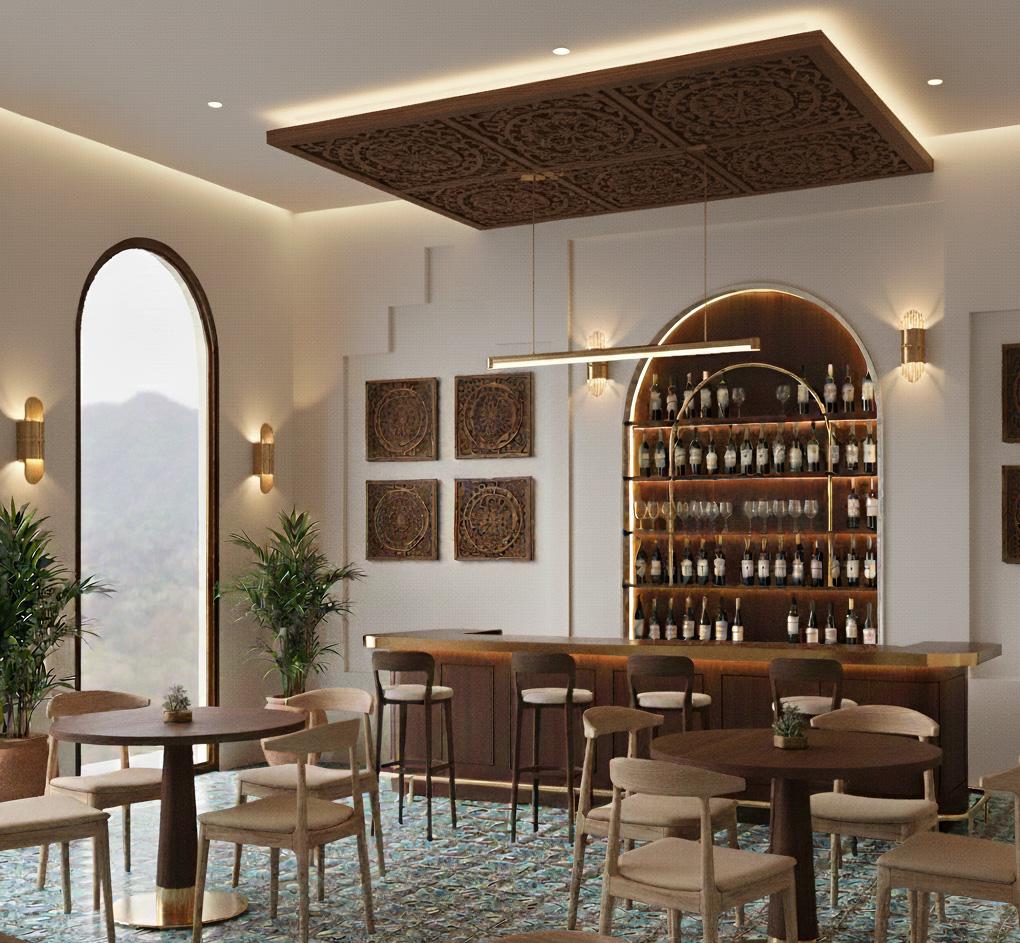 Indian art inspired café, view four